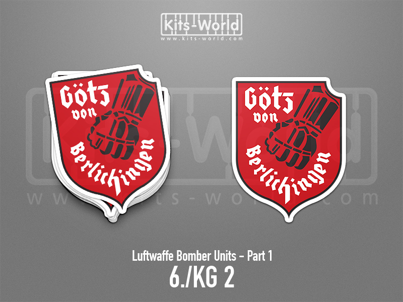 Kitsworld SAV Sticker - Luftwaffe Bomber Units - 6./KG 2 W:79mm x H:100mm 